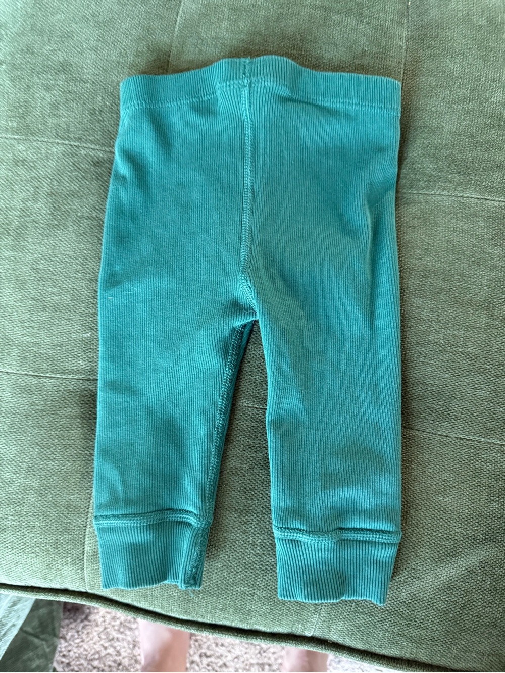 Hanna Andersson Teal Ribbed Kids Leggings